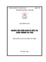 NGHIÊN cứu CHẨN đoán và điều TRỊ CHẤN THƯƠNG tụy TRÁI 