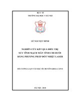 NGHIÊN cứu kết QUẢ điều TRỊ SUY TĨNH MẠCH mãn TÍNH CHI dưới BẰNG PHƯƠNG PHÁP đốt NHIỆT LASER 