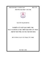 NGHIÊN cứu kết QUẢ điều TRỊ RAU cài RĂNG lược TRÊN sẹo mổ lấy THAI   BỆNH VIỆN PHỤ sản hà nội 2015 2016 