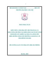 KIẾN THỨC, THÁI độ, mức độ THAM GIA và KHẢ NĂNG CHI TRẢ các KHÓA đào tạo về kỹ NĂNG CHĂM sóc sức KHỎE tại NHÀ của SINH VIÊN điều DƯỠNG năm CUỐI TRƯỜNG CAO ĐẲNG y tế THÁI BÌNH năm 2018 