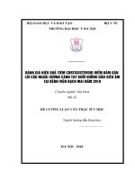 ĐÁNH GIÁ HIỆU QUẢ TIÊM CORTICOSTEROID điểm bám gân lồi cầu NGOÀI XƯƠNG CÁNH TAY dưới HƯỚNG dẫn SIÊU âm tại BỆNH VIỆN BẠCH MAI năm 2018 