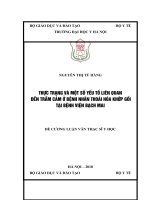 THỰC TRẠNG và một số yếu tố LIÊN QUAN đến TRẦM cảm ở BỆNH NHÂN THOÁI hóa KHỚP gối tại BỆNH VIỆN BẠCH MAI 