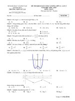 Đề khảo sát Toán 12 lần 3 năm 2018 – 2019 trường THPT Lê Lai – Thanh Hóa