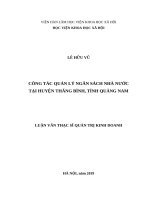 Công tác quản lý ngân sách nhà nước tại huyện thăng bình, tỉnh quảng nam 