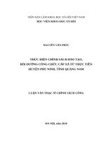 Thực hiện chính sách đào tạo, bồi dưỡng công chức cấp xã từ thực tiễn huyện phú ninh, tỉnh quảng nam 