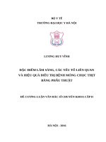 ĐẶC điểm lâm SÀNG, các yếu tố LIÊN QUAN và HIỆU QUẢ điều TRỊ BỆNHMÓNG CHỌC THỊT BẰNG PHẪU THUẬT 