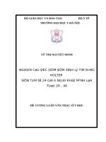 NGHIÊN cứu đặc điểm điện SINH lý TIM BẰNG HOLTER điện tâm đồ 24 GIỜ ở NGƯỜI KHỎE MẠNH lứa TUỔI 20   40 