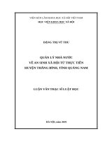 Quản lý nhà nước về an sinh xã hội từ thực tiễn huyện thăng bình, tỉnh quảng nam 