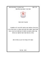 NGHIÊN cứu NGUYÊN NHÂN, đặc điểm lâm SÀNG, cận lâm SÀNG và NHẬN xét kết QUẢ điều TRỊ ở TRẺ mắc LOẠN sản PHẾ QUẢN PHỔI tại KHOA điều TRỊ  TÍCH cực BỆNH VIỆN NHI TRUNG ƯƠNG 