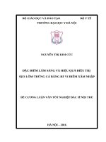 ĐẶC điểm lâm SÀNG và HIỆU QUẢ điều TRỊ sẹo lõm TRỨNG cá BẰNG RF VI điểm xâm NHẬP 