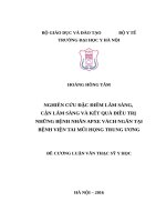 NGHIÊN cứu đặc điểm lâm SÀNG, cận lâm SÀNG và kết QUẢ điều TRỊ NHỮNG BỆNH NHÂN APXE VÁCH NGĂN tại BỆNH VIỆN TAI mũi HỌNG TRUNG ƯƠNG 