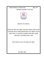 ĐÁNH GIÁ kết QUẢ điều TRỊ THAY ĐỘNG MẠCH CHỦ lên đơn THUẦN TRÊN BỆNH NHÂN lóc ĐỘNG MẠCH CHỦ TYPE a cấp TÍNH tại BỆNH VIỆN hữu NGHỊ VIỆT đức GIAI đoạn 2016  2019 