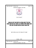 ĐÁNH GIÁ kết QUẢ điểu TRỊ LỒNG RUỘT ở TRẺ EM BẰNG bơm hơi đại TRÀNG tại GIƯỜNG dưới HƯỚNG dẫn SIÊU âm tại BỆNH VIỆN đa KHOA XANH pô 