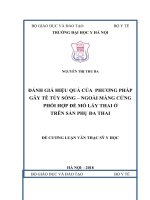 ĐÁNH GIÁ HIỆU QUẢ của  PHƯƠNG PHÁP gây tê tủy SỐNG – NGOÀI MÀNG CỨNG PHỐI hợp để mổ lấy THAI ở TRÊN sản PHỤ đa THAI 