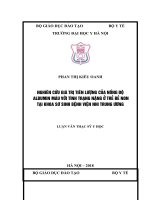 NGHIÊN cứu GIÁ TRỊ TIÊN LƯỢNG của NỒNG độ ALBUMIN máu với TÌNH TRẠNG NẶNG ở TRẺ đẻ NON tại KHOA sơ SINH BỆNH VIỆN NHI TRUNG ƯƠNG 