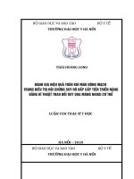 ĐÁNH GIÁ HIỆU QUẢ TRÊN KHÍ máu ĐỘNG MẠCH TRONG điều TRỊ hội CHỨNG SUY hô hấp cấp TIẾN TRIỂN NẶNG BẰNG kĩ THUẬT TRAO đổi OXY QUA MÀNG NGOÀI cơ THỂ 