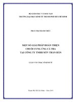 Một số giải pháp hoàn thiện chuỗi cung ứng cá tra tại công ty tnhh MTV trần hân 
