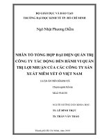 Nhân tố tổng hợp đại diện quản trị công ty tác động đến hành vi quản trị lợi nhuận của các công ty sản xuất niêm yết ở việt nam 