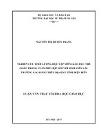 NGHIÊN cứu THỜI LƯỢNG học tập môn GIÁO dục THỂ CHẤT TRONG TUẦN PHÙ hợp đối với SINH VIÊN các TRƯỜNG CAO ĐẲNG TRÊN địa bàn TỈNH điện BIÊN 