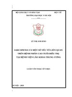 SARCOPENIA và một số yếu tố LIÊN QUAN TRÊN BỆNH NHÂN CAO TUỔI điều TRỊ tại BỆNH VIỆN lão KHOA TRUNG ƯƠNG 