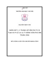 NHẬN xét các TRƯỜNG hợp sản PHỤ từ 35 TUỔI TRỞ lên đẻ CON SO tại BỆNH VIỆN PHỤ sản TRUNG ƯƠNG 