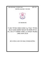 TÌNH TRẠNG DINH DƯỠNG và THỰC TRẠNG NUÔI DƯỠNG BỆNH NHÂN TAI BIẾN MẠCH máu não tại BỆNH VIỆN lão KHOA TRUNG ƯƠNG năm 2019 