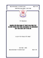 NGHIÊN cứu ỨNG DỤNG kỹ THUẬT REALTIME PCR đa mồi TRONG PHÁT HIỆN ROTAVIRUS  và NOROVIRUS gây TIÊU CHẢY cấp ở TRẺ EM 