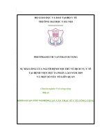 SỰ hài LÒNG của NGƯỜI BỆNH nội TRÚ về DỊCH vụ y tế tại BỆNH VIỆN mịt TA PHÁP, lào năm 2019 và một số yếu tố LIÊN QUAN 