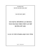 Xây dựng mô hình lai cho bài toán dự báo theo tiếp cận mờ hướng dữ liệu