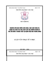 NGHIÊN cứu đặc điểm lâm SÀNG, cận lâm SÀNG và NHẬN xét điều TRỊ TIÊU CHẢY kéo dài NHIỄM KHUẨN ở TRẺ EM dưới 6 THÁNG TUỔI tại BỆNH VIỆN NHI TRUNG ƯƠNG 