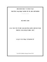 Các yếu tố vĩ mô ảnh hưởng đến chỉ số VN30 trong giai đoạn 2006   2017 