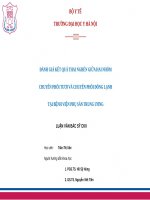 ĐÁNH GIÁ kết QUẢ THAI NGHÉN GIỮA HAI NHÓM CHUYỂN PHÔI tươi và CHUYỂN PHÔI ĐÔNG LẠNH tại BỆNH VIỆN PHỤ sản TRUNG ƯƠNG 