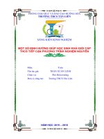 Một số định hướng giúp học sinh khá giỏi cấp THCS tiếp cận phương trình nghiệm nguyên