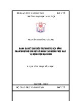 ĐÁNH GIÁ kết QUẢ điều TRỊ THOÁT vị bẹn BẰNG PHẪU THUẬT nội SOI đặt lưới NHÂN tạo NGOÀI PHÚC mạc tại BỆNH VIỆN BẠCH MAI 