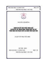 ĐÁNH GIÁ kết QUẢ PHẪU THUẬT đặt CATHETER lọc MÀNG BỤNG TRONG điều TRỊ SUY THẬN mạn GIAI đoạn CUỐI tại BỆNH VIỆN BẠCH MAI 