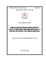 ĐÁNH GIÁ HIỆU QUẢ GIẢM ĐAU TRONG CHUYỂN dạ của gây tê NGOÀI MÀNG CỨNG BẰNG ROPIVACAIN 0,1% PHỐI hợp với FENTANYL ở các NỒNG độ KHÁC NHAU 