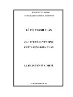 Các yếu tố quyết định chất lượng kiểm toán 