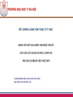 NHẬN xét kết QUẢ điều TRỊ PHẪU THUẬT gãy lồi cầu NGOÀI XƯƠNG CÁNH TAY TRẺ EM tại BỆNH VIỆN VIỆT đức 