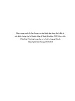 Thực trạng, một số yếu tố liên quan của bệnh sâu răng vĩnh viễn và xác định chủng loại vi khuẩn bằng kỹ thuật realtime PCR ở học sinh12 tuổi tại 2 trường trung học cơ sở nội ngoại thành thành phố hải dương 2019 2020 