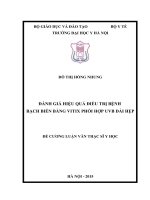 ĐÁNH GIÁ HIỆU QUẢ điều TRỊ BỆNH BẠCH BIẾN BẰNG VITIX PHỐI hợp UVB dải hẹp 