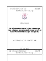 TÌM HIỂU và ĐÁNH GIÁ HIỆU QUẢ kết hợp PIVKA II và AFB TRONG CHẨN đoán, TIÊN LƯỢNG và điều TRỊ UNG THƯ BIỂU mô tế bào GAN tại KHOA TIÊU hóa BỆNH VIỆN BẠCH MAI 