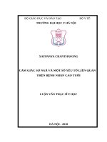 CẢM GIÁC sợ NGÃ và một số yếu tố LIÊN QUAN TRÊN BỆNH NHÂN CAO TUỔI 