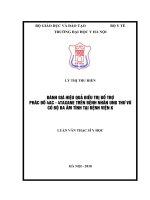 ĐÁNH GIÁ HIỆU QUẢ điều TRỊ bổ TRỢ PHÁC đồ 4AC   4TAXANE TRÊN BỆNH NHÂN UNG THƯ vú có bộ BA âm TÍNH tại BỆNH VIỆN k 