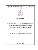 ĐÁNH GIÁ kết QUẢ PHẪU THUẬT FONTAN TRÊN BỆNH TIM bẩm SINH PHỨC tạp có SINH lí TUẦN HOÀN một THẤT 