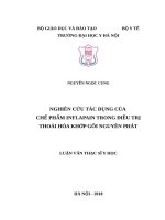 NGHIÊN cứu tác DỤNG của CHẾ PHẨM INFLAPAIN TRONG điều TRỊ THOÁI hóa KHỚP gối NGUYÊN PHÁT 