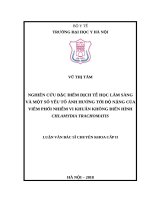 NGHIÊN cứu đặc điểm DỊCH tễ học lâm SÀNG và một số yếu tố ẢNH HƯỞNG tới độ NẶNG của VIÊM PHỔI NHIỄM VI KHUẨN KHÔNG điển HÌNH CHLAMYDIA TRACHOMATIS 