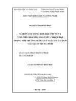 Nghiên cứu tổng hợp, đặc trưng và tính chất hấp phụ chất hữu cơ độc hại trong môi trường nước của vật liệu cacbon mao quản trung bình