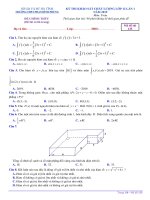 Đề thi KSCL Toán 12 lần 1 năm 2019 trường THPT Phan Đình Phùng – Hà Tĩnh