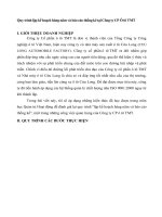 Quy trình lập kế hoạch hàng năm và báo cáo thống kê tại công ty CP ô tô TMT 