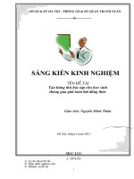 SKKN Tạo hứng thú cho học sinh thông qua giải toán bất đẳng thức